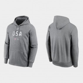 USA Baseball Gray 2023 World Baseball Classic Dugout Hoodie