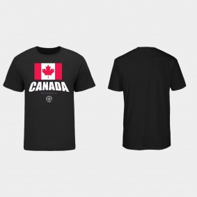 Men's Canada Baseball Black 2023 World Baseball Classic T-Shirt