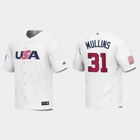 Youth USA Baseball Cedric Mullins White 2023 World Baseball Classic Replica Jersey