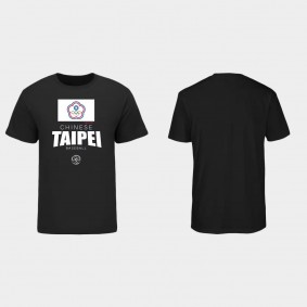 Men's Chinese Taipei Baseball Black 2023 World Baseball Classic T-Shirt