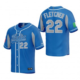 David Fletcher Italy Baseball Royal 2023 World Baseball Classic Replica Jersey