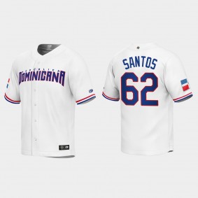 Enyel De Los Santos Dominican Republic Baseball 2023 World Baseball Classic Replica Jersey - White