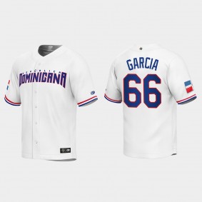 Jarlin Garcia Dominican Republic Baseball 2023 World Baseball Classic Replica Jersey - White