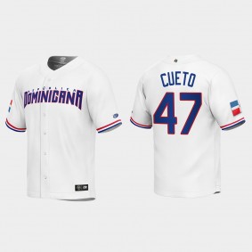 Johnny Cueto Dominican Republic Baseball 2023 World Baseball Classic Replica Jersey - White