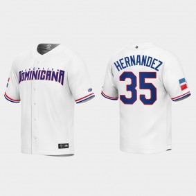 Teoscar Hernandez Dominican Republic Baseball 2023 World Baseball Classic Replica Jersey - White