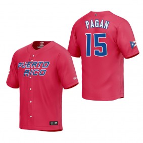 Emilio Pagan Puerto Rico Baseball Red 2023 World Baseball Classic Replica Jersey