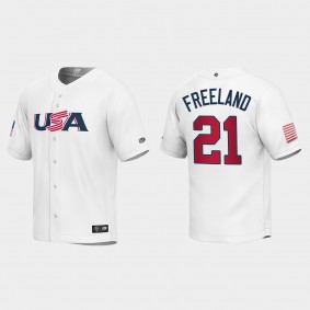 Youth USA Baseball Kyle Freeland White 2023 World Baseball Classic Replica Jersey