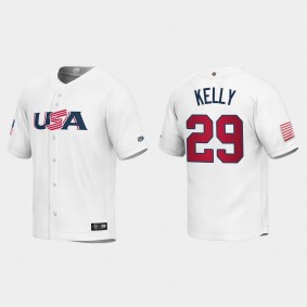 Youth USA Baseball Merrill Kelly White 2023 World Baseball Classic Replica Jersey
