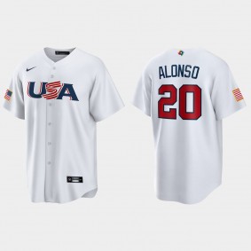 Pete Alonso New York Mets 2023 World Baseball Classic USA Replica Jersey - White
