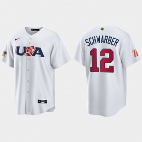 Kyle Schwarber Philadelphia Phillies 2023 World Baseball Classic USA Replica Jersey - White