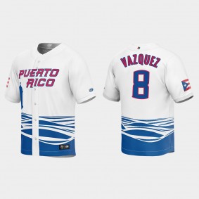 Christian Vazquez Puerto Rico Baseball 2023 World Baseball Classic Jersey - White