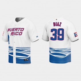 Edwin Diaz Puerto Rico Baseball 2023 World Baseball Classic Jersey - White