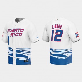 Francisco Lindor Puerto Rico Baseball 2023 World Baseball Classic Replica Jersey - White