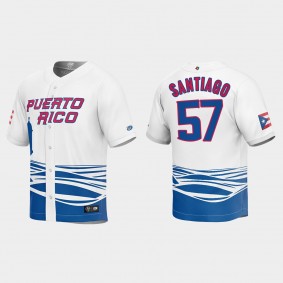 Hector Santiago Puerto Rico Baseball 2023 World Baseball Classic Jersey - White