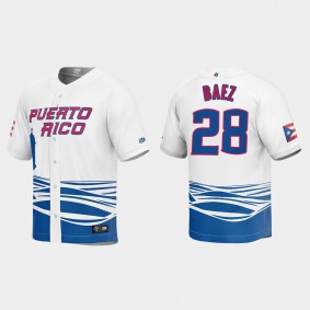 Javier Baez Puerto Rico Baseball 2023 World Baseball Classic Jersey - White