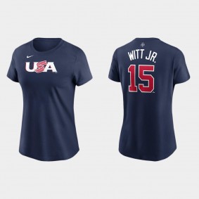 Women's USA Baseball Bobby Witt Jr. Navy 2023 World Baseball Classic T-Shirt